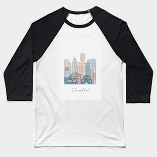 Frankfurt, Germany, map skyline - 03 style Baseball T-Shirt